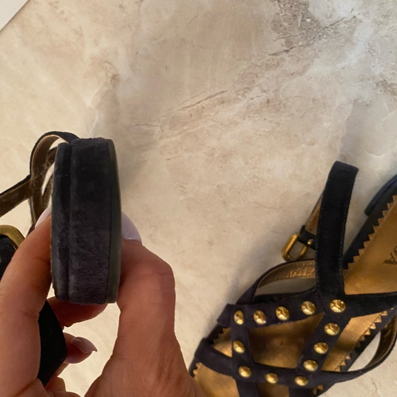 Black Studded Prada Sandals 37 7 - Picture 5 of 6